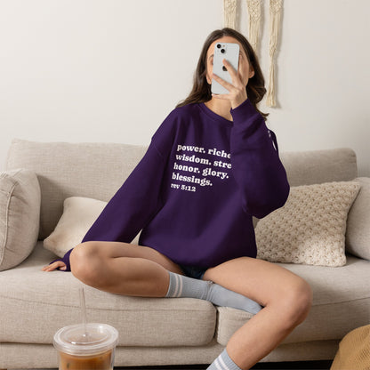 Declaring Your Power. Riches. Wisdom. Strength Crewneck Sweatshirt