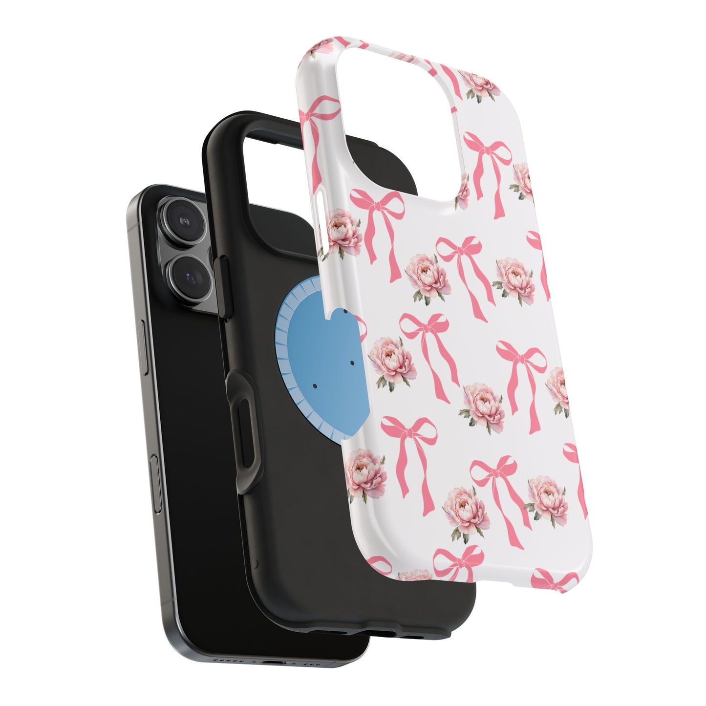 Pink Bow & Flowers MagSafe iPhone® Case