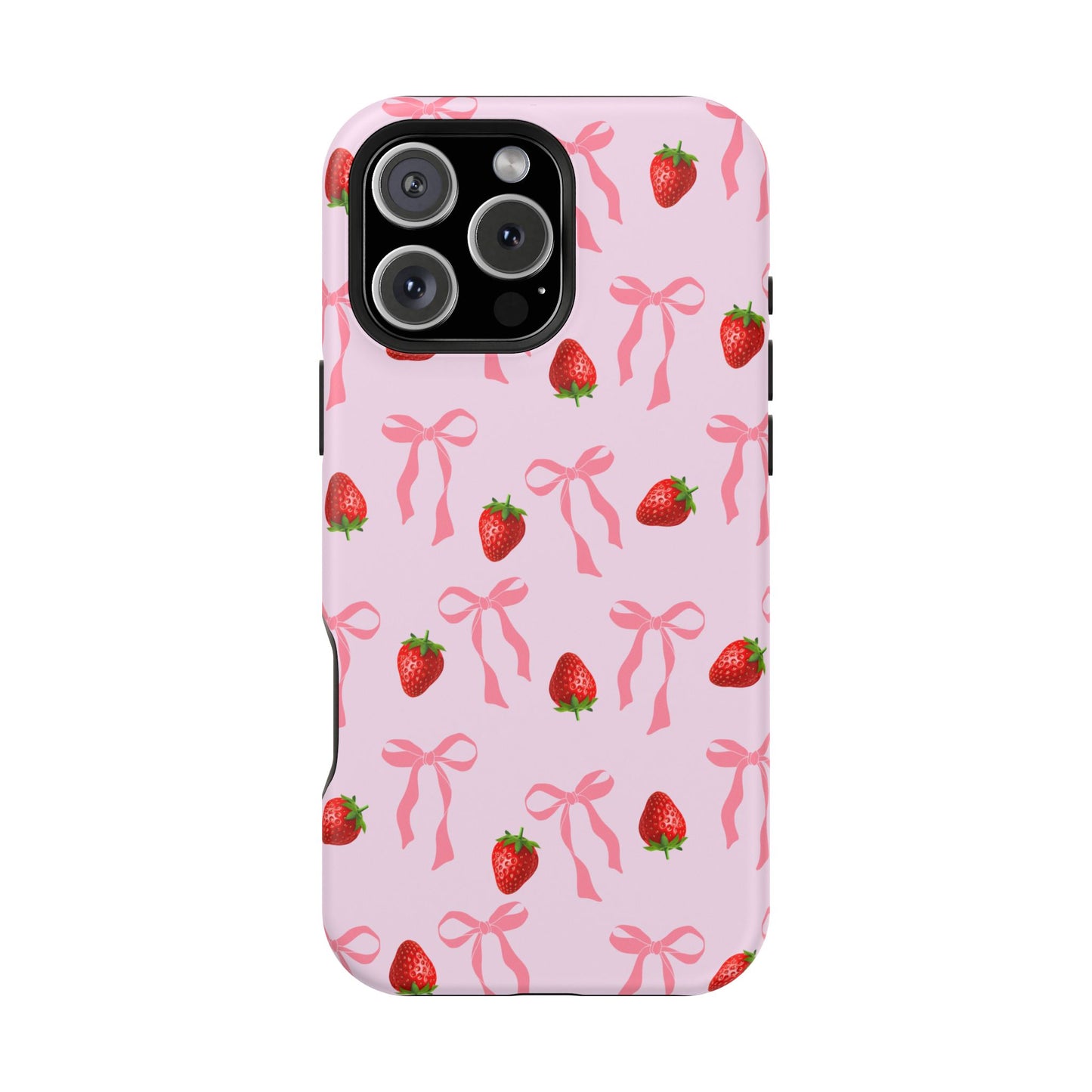 Pink Bow & Strawberry MagSafe iPhone® Case