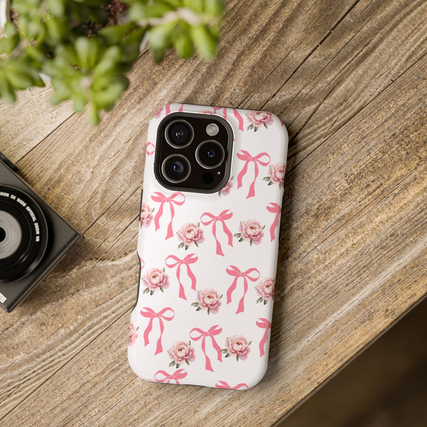 Pink Bow & Flowers MagSafe iPhone® Case