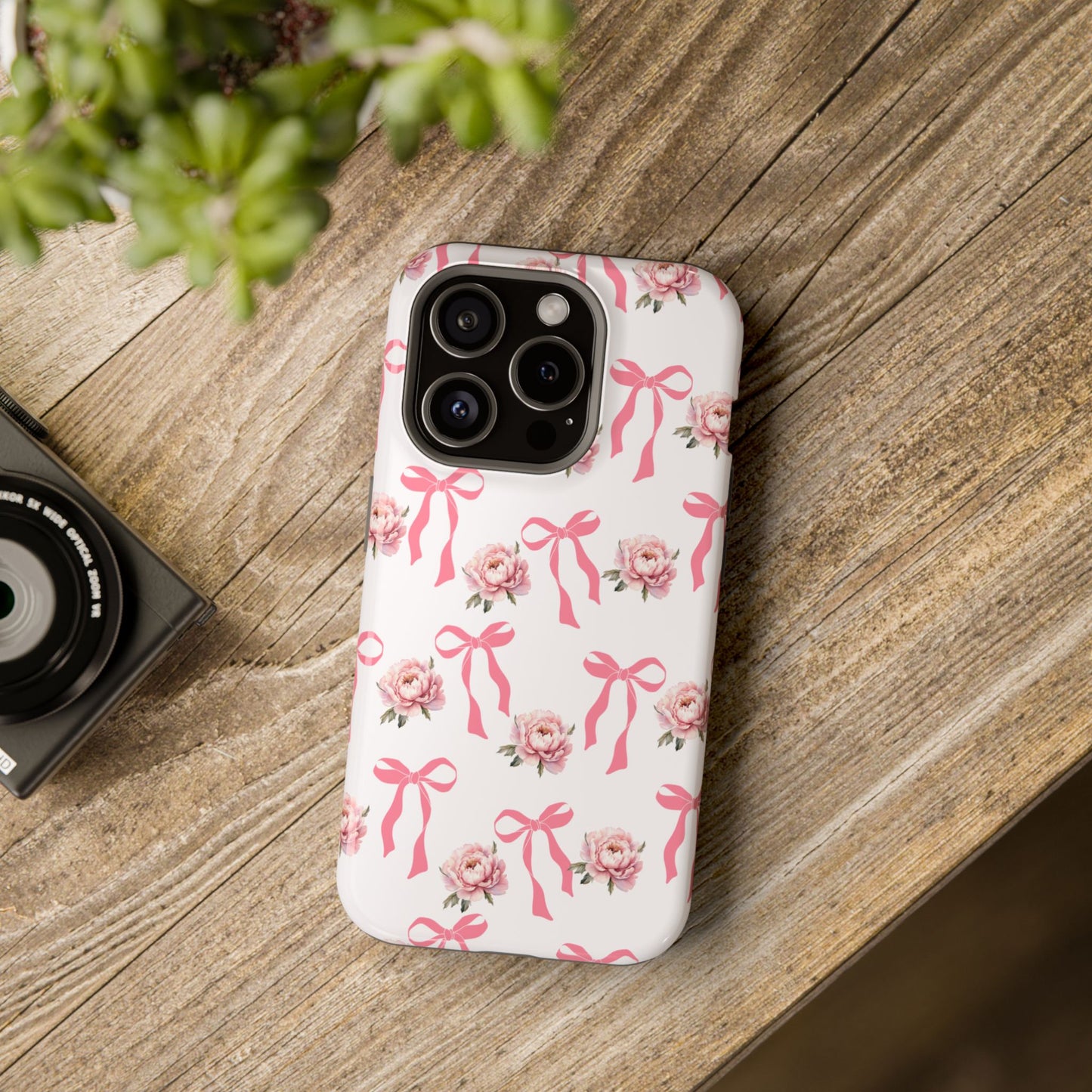 Pink Bow & Flowers MagSafe iPhone® Case