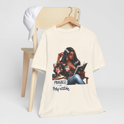 Progress Not Perfection Soft Cotton Tee