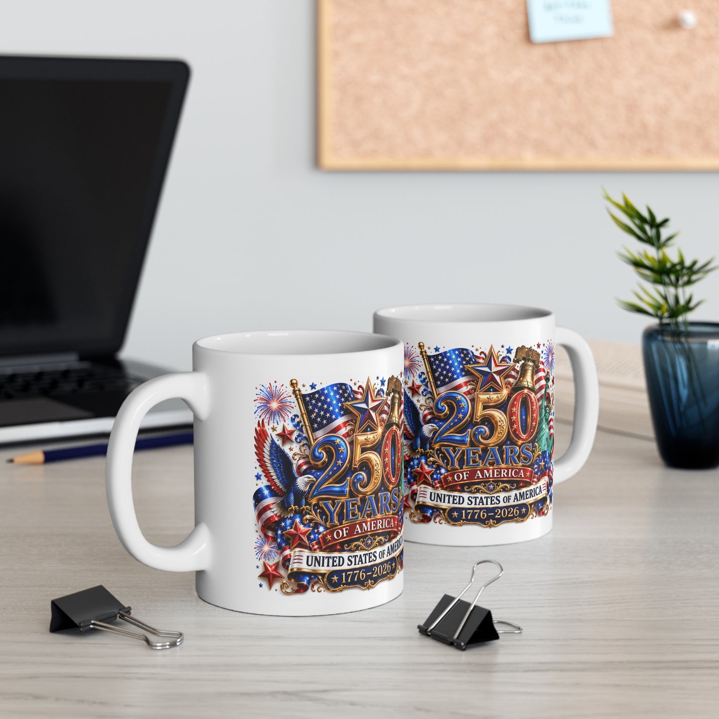 250 Years of America 11oz Mug United States 1776–2026 Patriotic Celebration