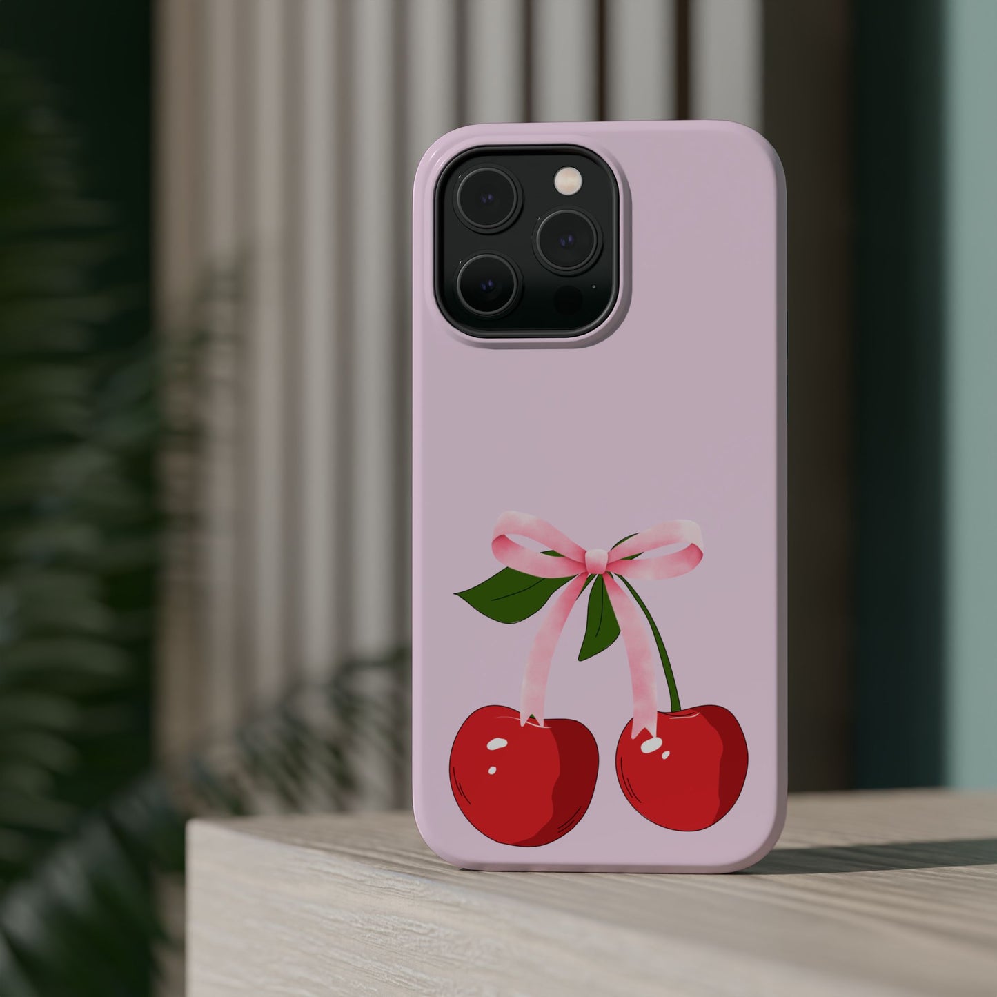 Pink Bow & Cherry MagSafe iPhone® Case