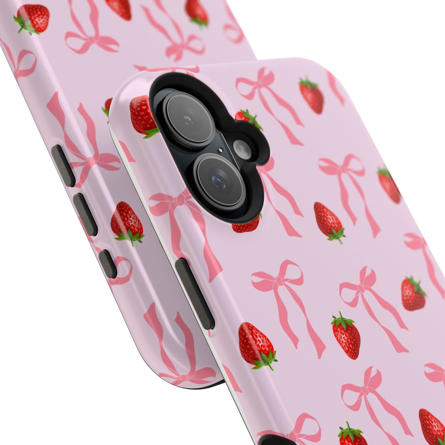 Pink Bow & Strawberry MagSafe iPhone® Case