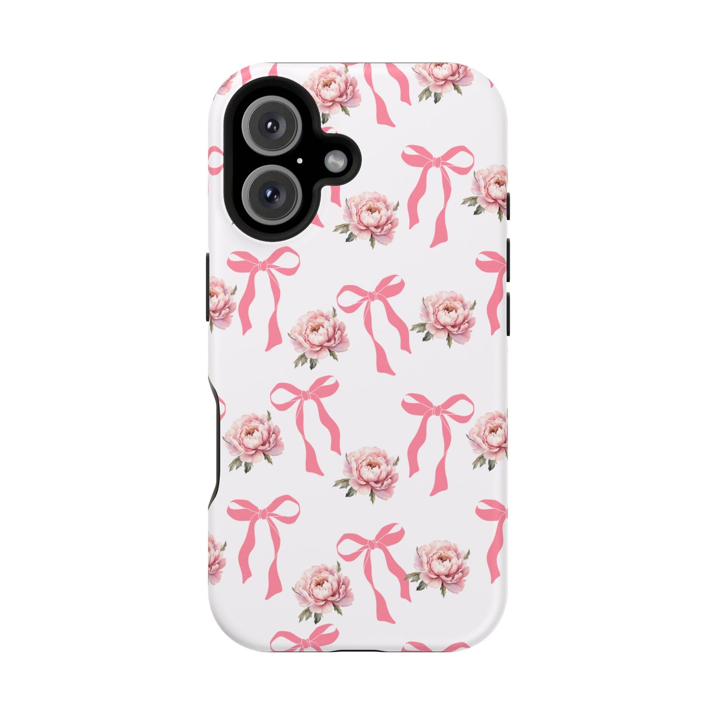 Pink Bow & Flowers MagSafe iPhone® Case