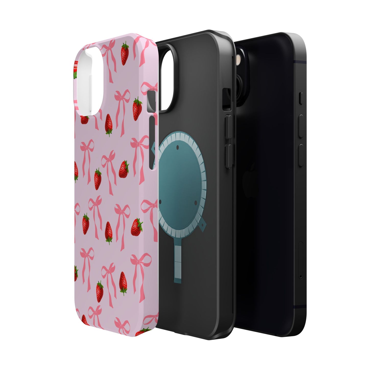 Pink Bow & Strawberry MagSafe iPhone® Case