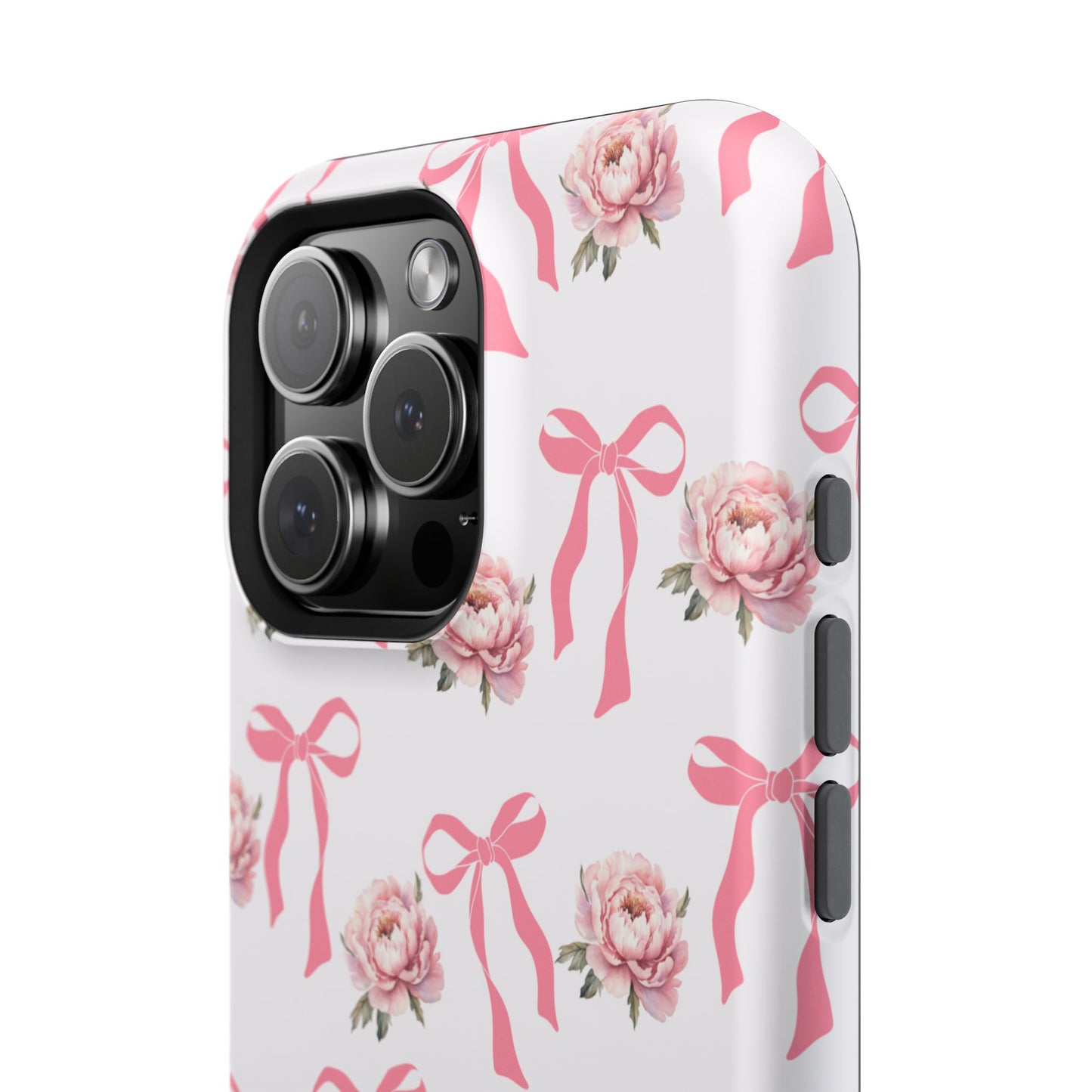 Pink Bow & Flowers MagSafe iPhone® Case