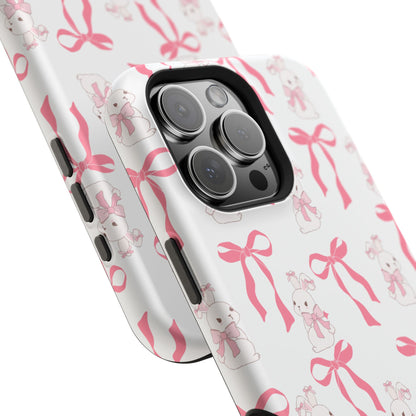 Pink Bows & Bunnies MagSafe iPhone® Case