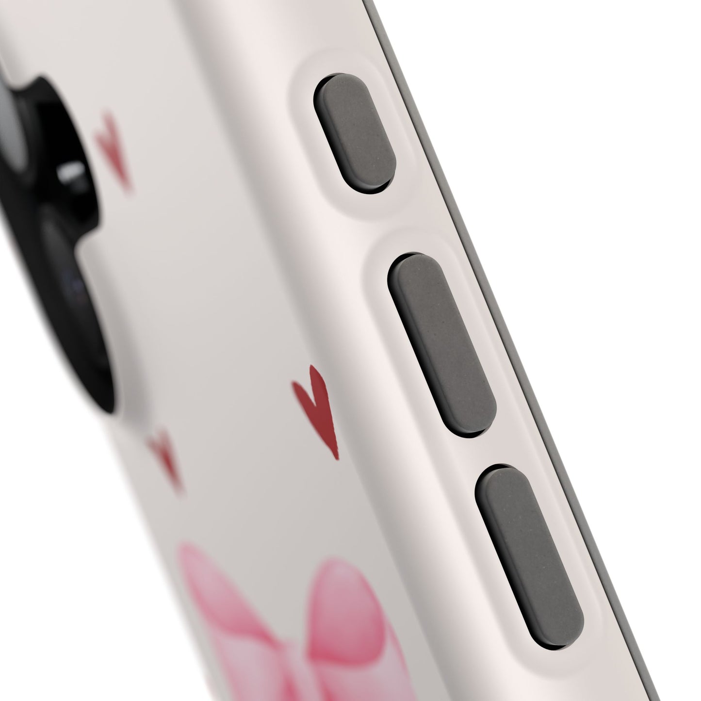 Pink Bow & Red Hearts MagSafe iPhone® Case