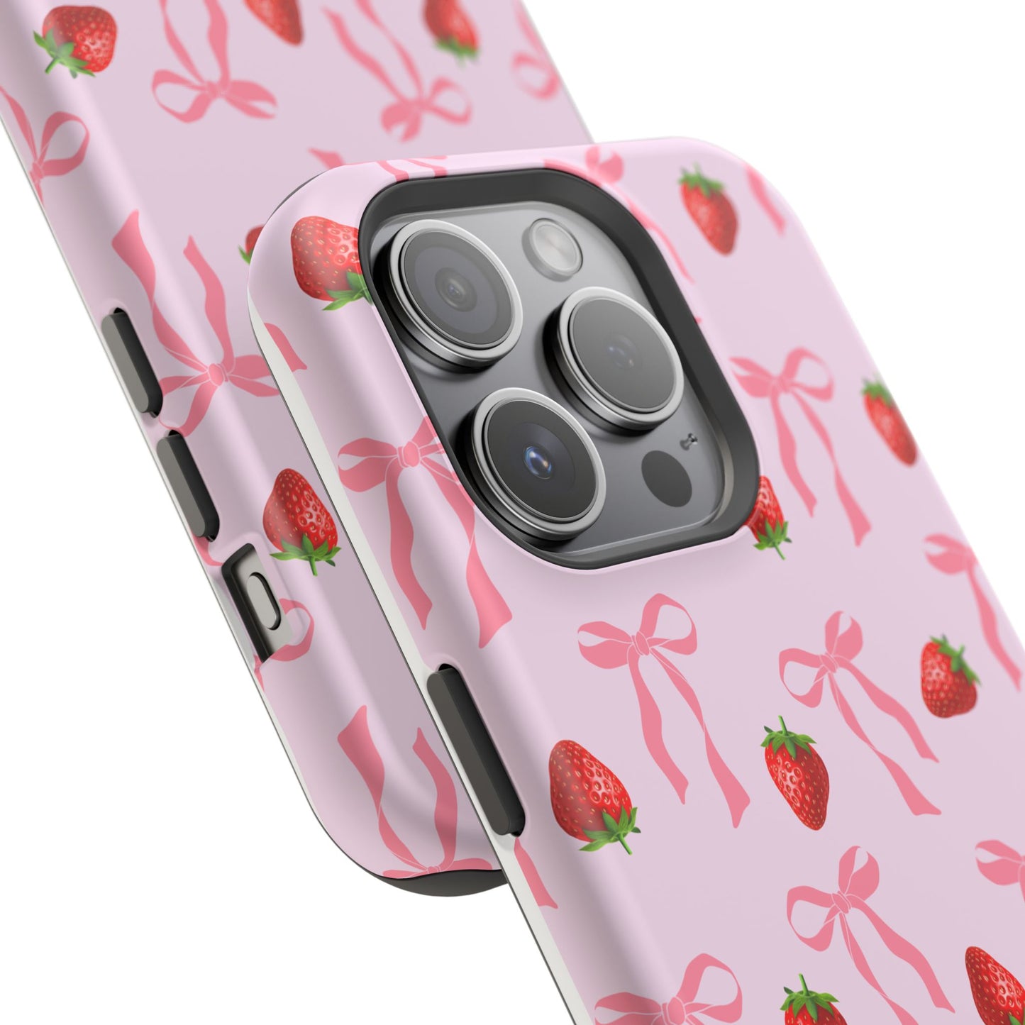 Pink Bow & Strawberry MagSafe iPhone® Case