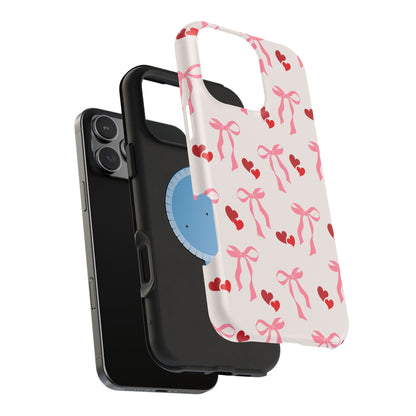 Pink Bows & Hearts MagSafe iPhone® Case