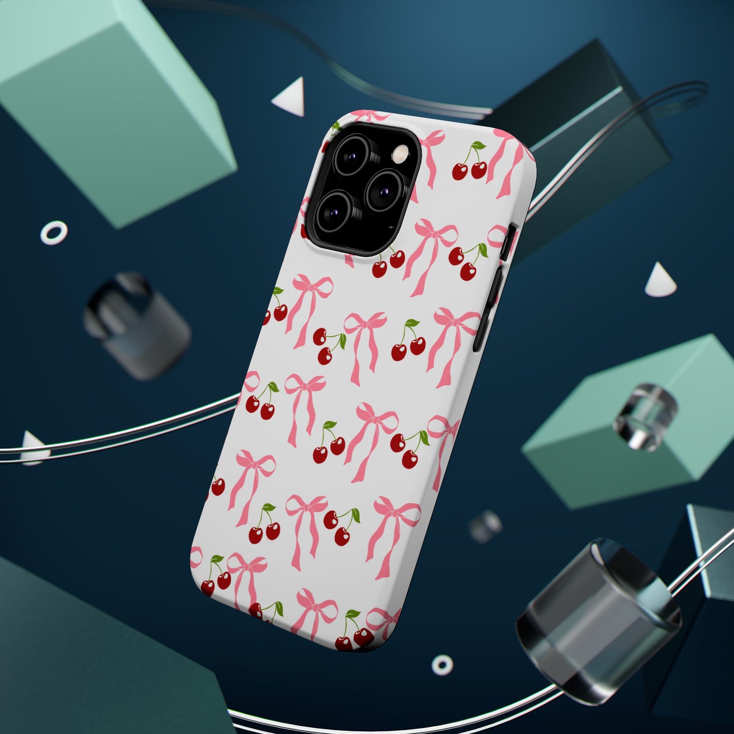 Pink Bows & Cherry MagSafe iPhone® Case