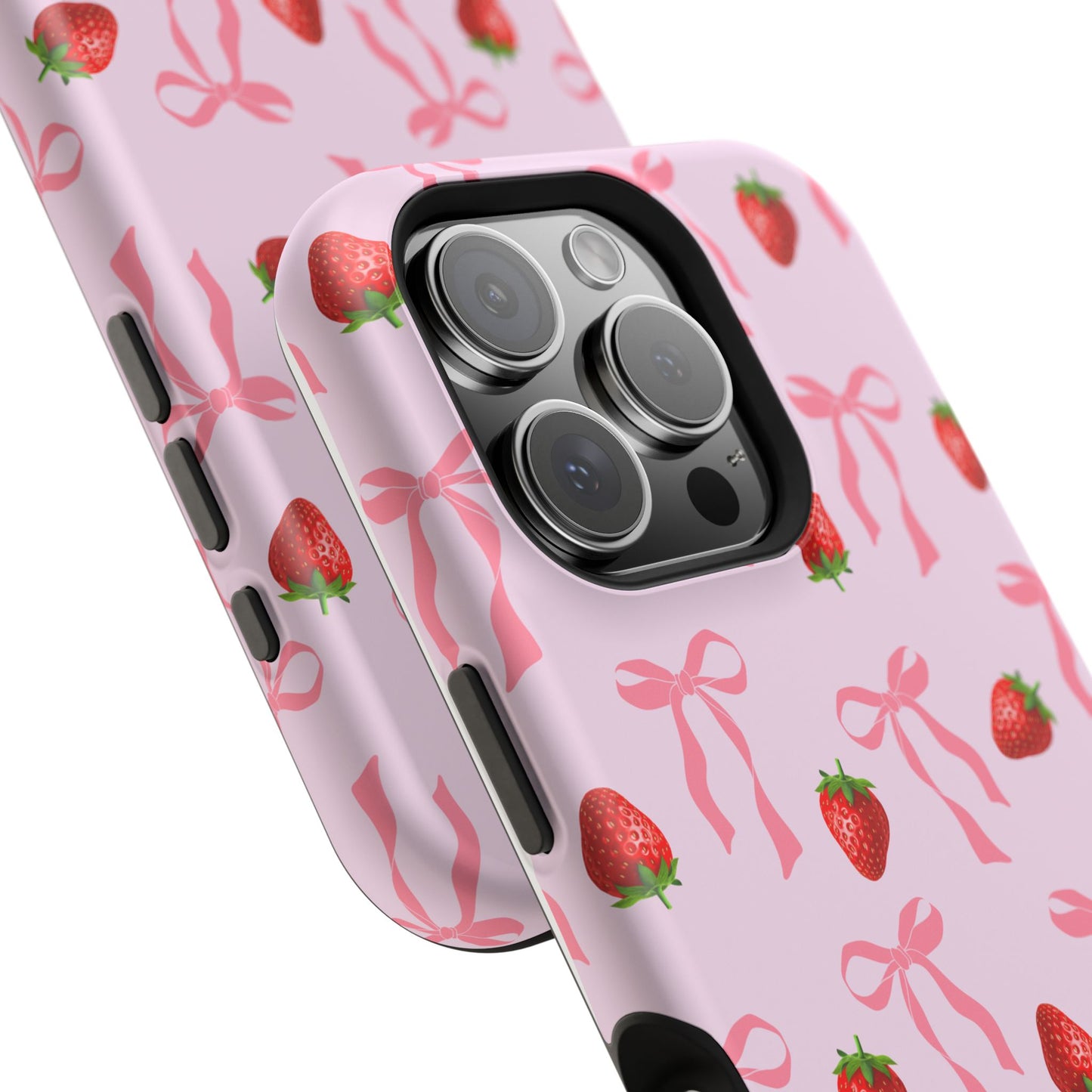 Pink Bow & Strawberry MagSafe iPhone® Case