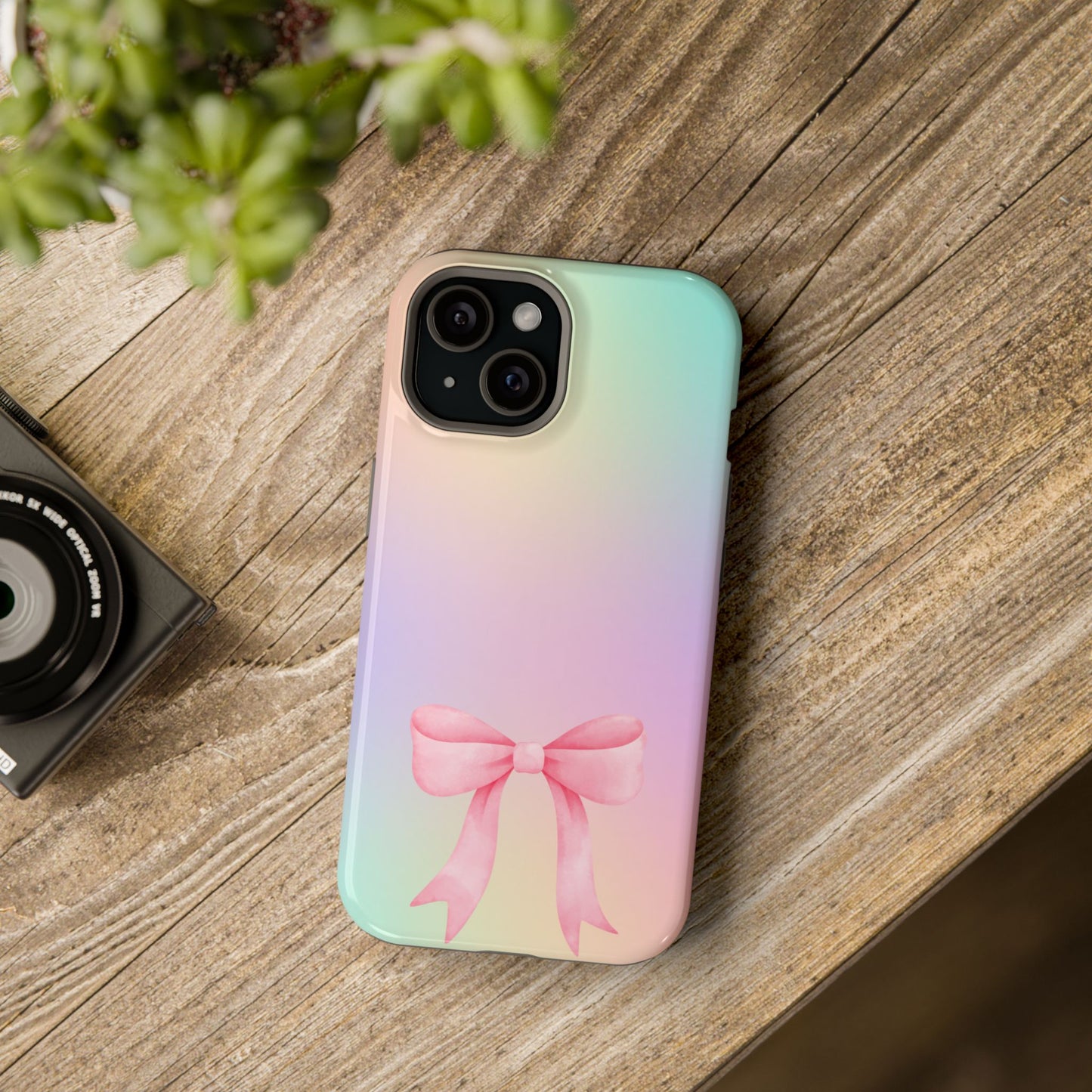 Pink Bow & Cotton Candy MagSafe iPhone® Case