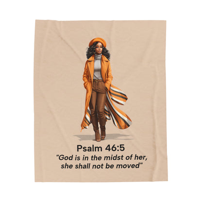 God is in the Midst of Her Cozy Plush Throw Blanket