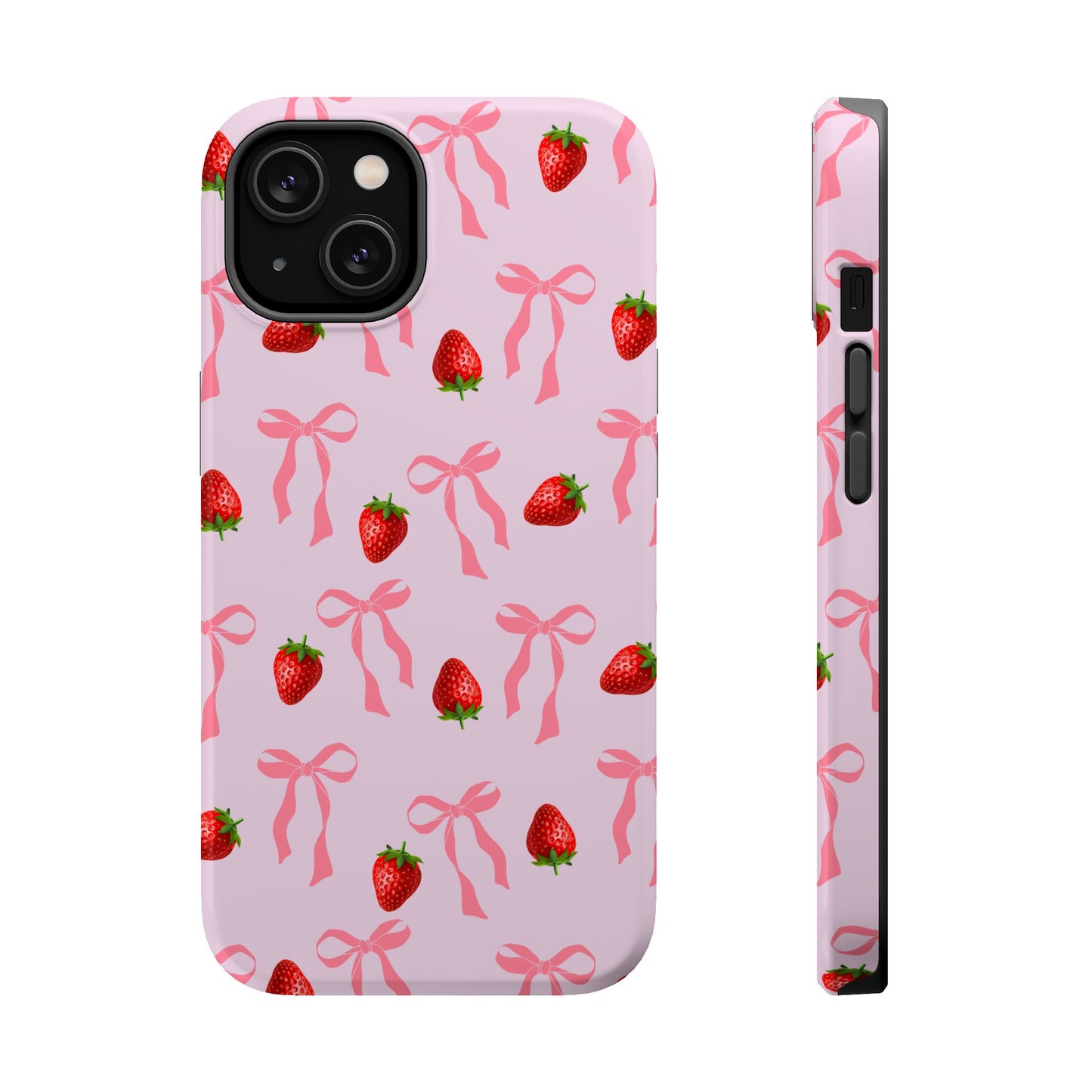 Pink Bow & Strawberry MagSafe iPhone® Case
