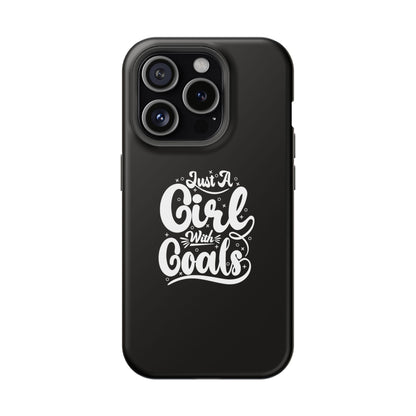 Girl with Goals MagSafe iPhone® Case Black