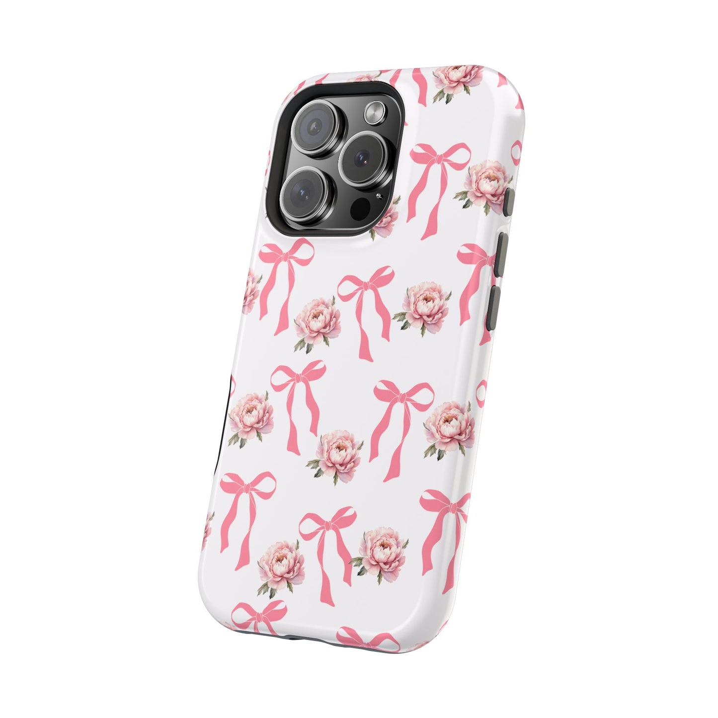 Pink Bow & Flowers MagSafe iPhone® Case