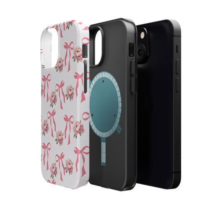 Pink Bow & Flowers MagSafe iPhone® Case