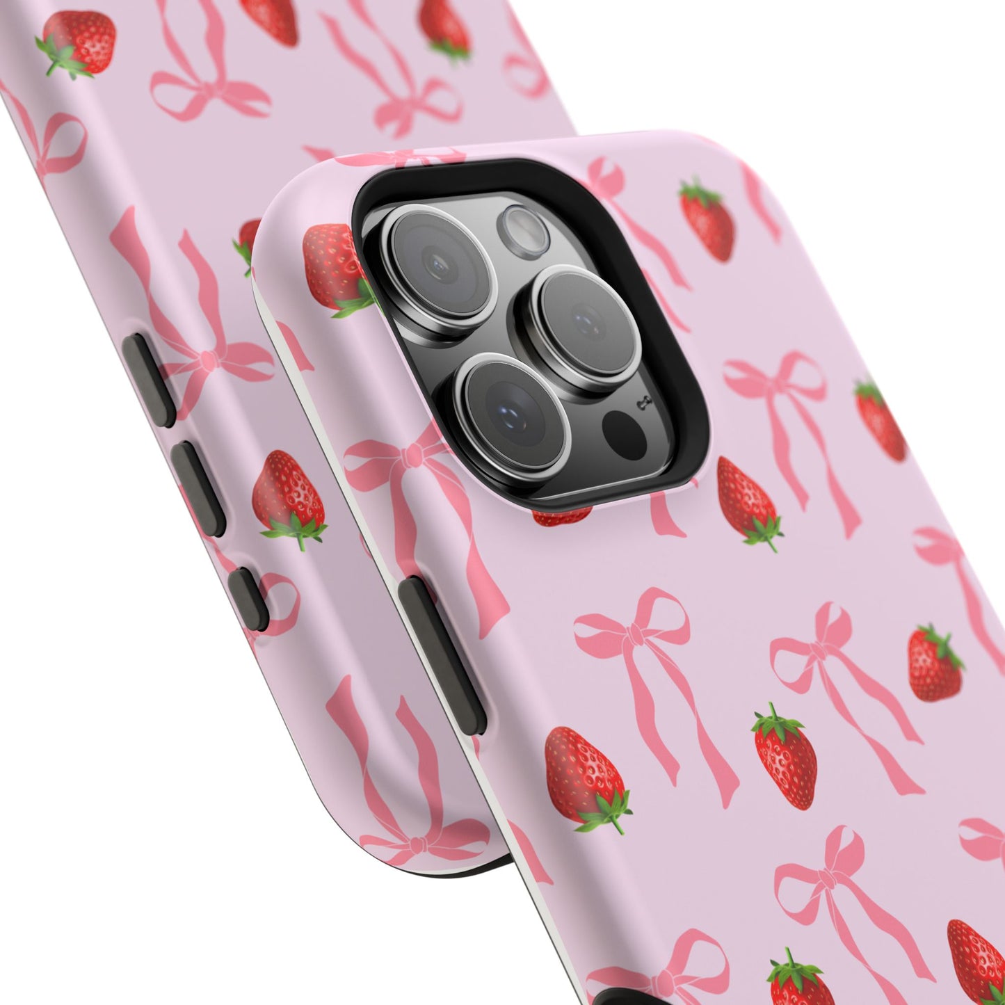 Pink Bow & Strawberry MagSafe iPhone® Case