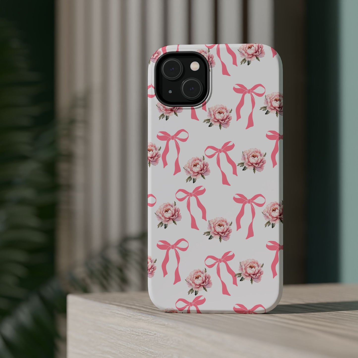 Pink Bow & Flowers MagSafe iPhone® Case