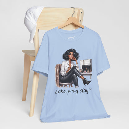 Wake Pray Slay Soft Cotton Tee