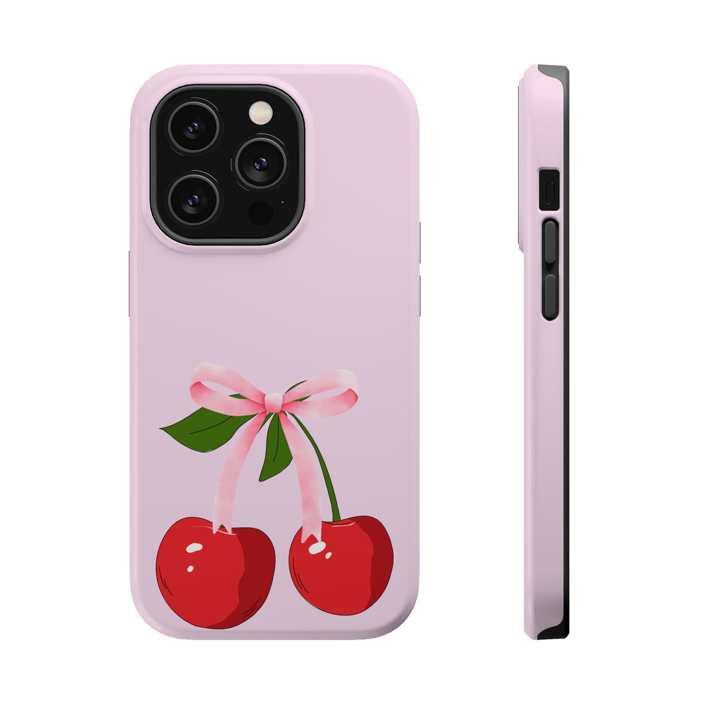 Pink Bow & Cherry MagSafe iPhone® Case