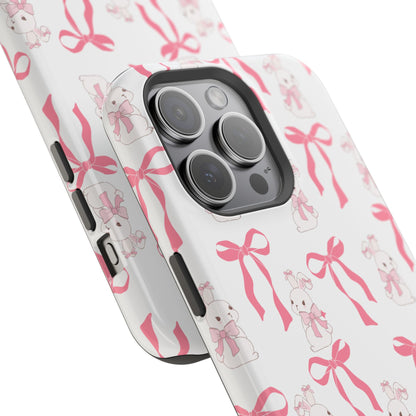 Pink Bows & Bunnies MagSafe iPhone® Case