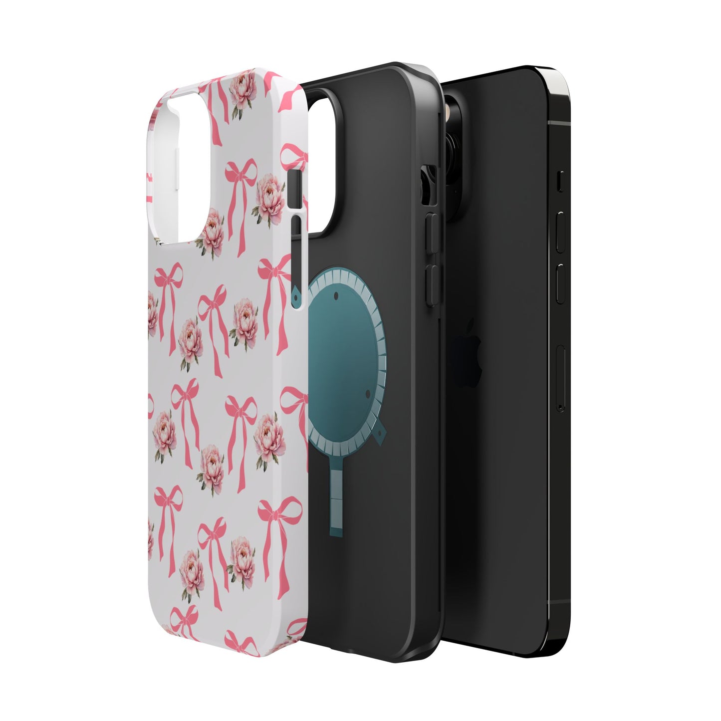 Pink Bow & Flowers MagSafe iPhone® Case