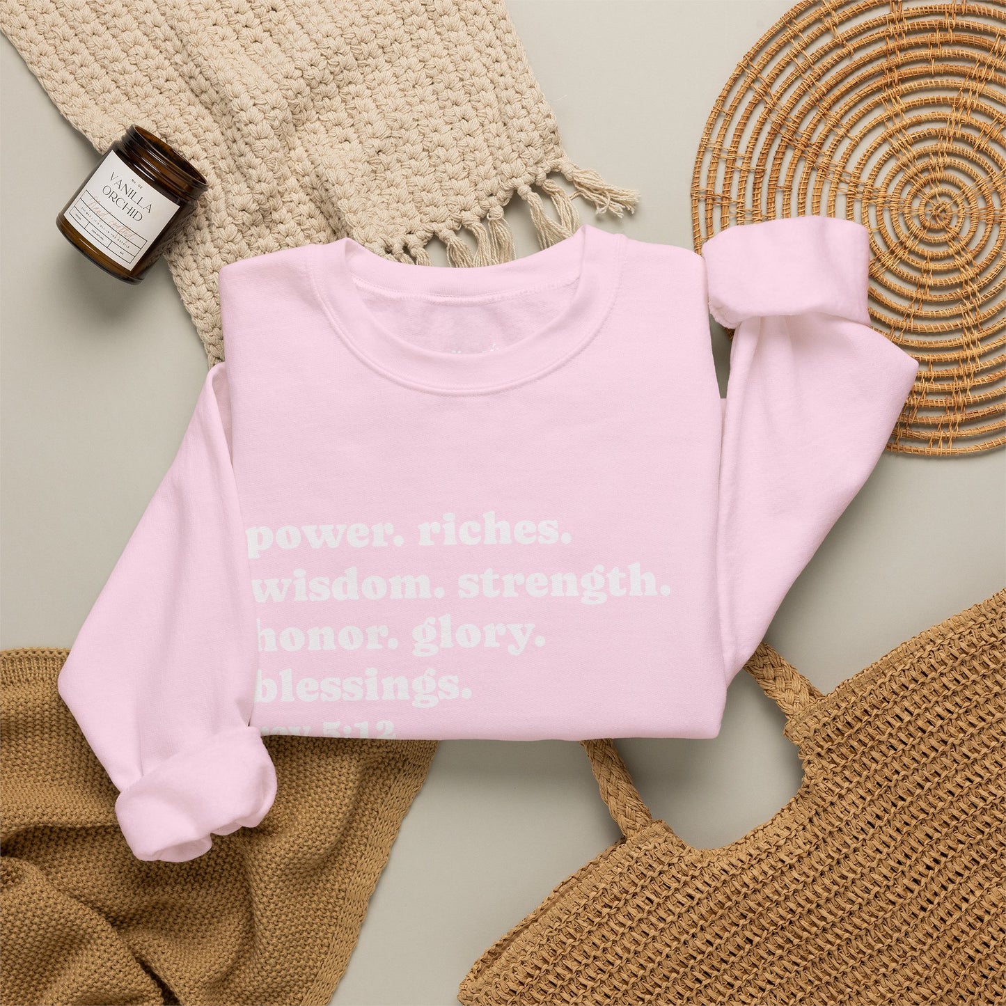 Declaring Your Power. Riches. Wisdom. Strength Crewneck Sweatshirt