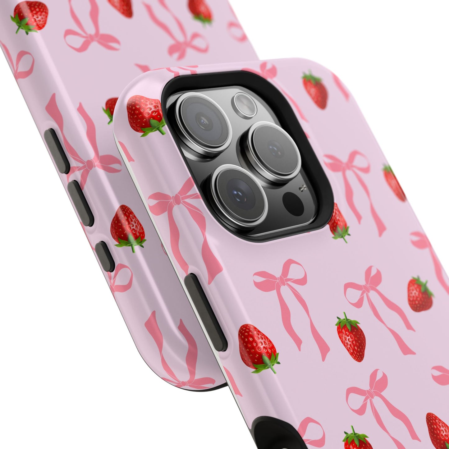 Pink Bow & Strawberry MagSafe iPhone® Case