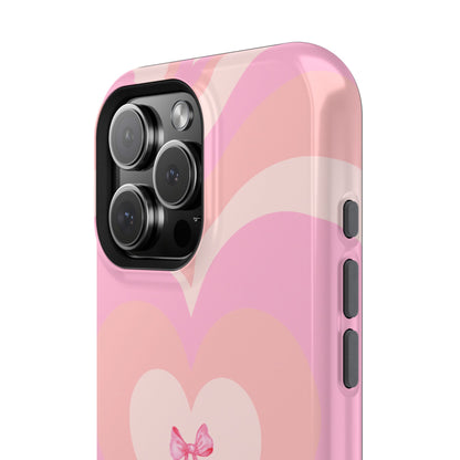 Pink Bow & Big Hearts MagSafe iPhone® Case