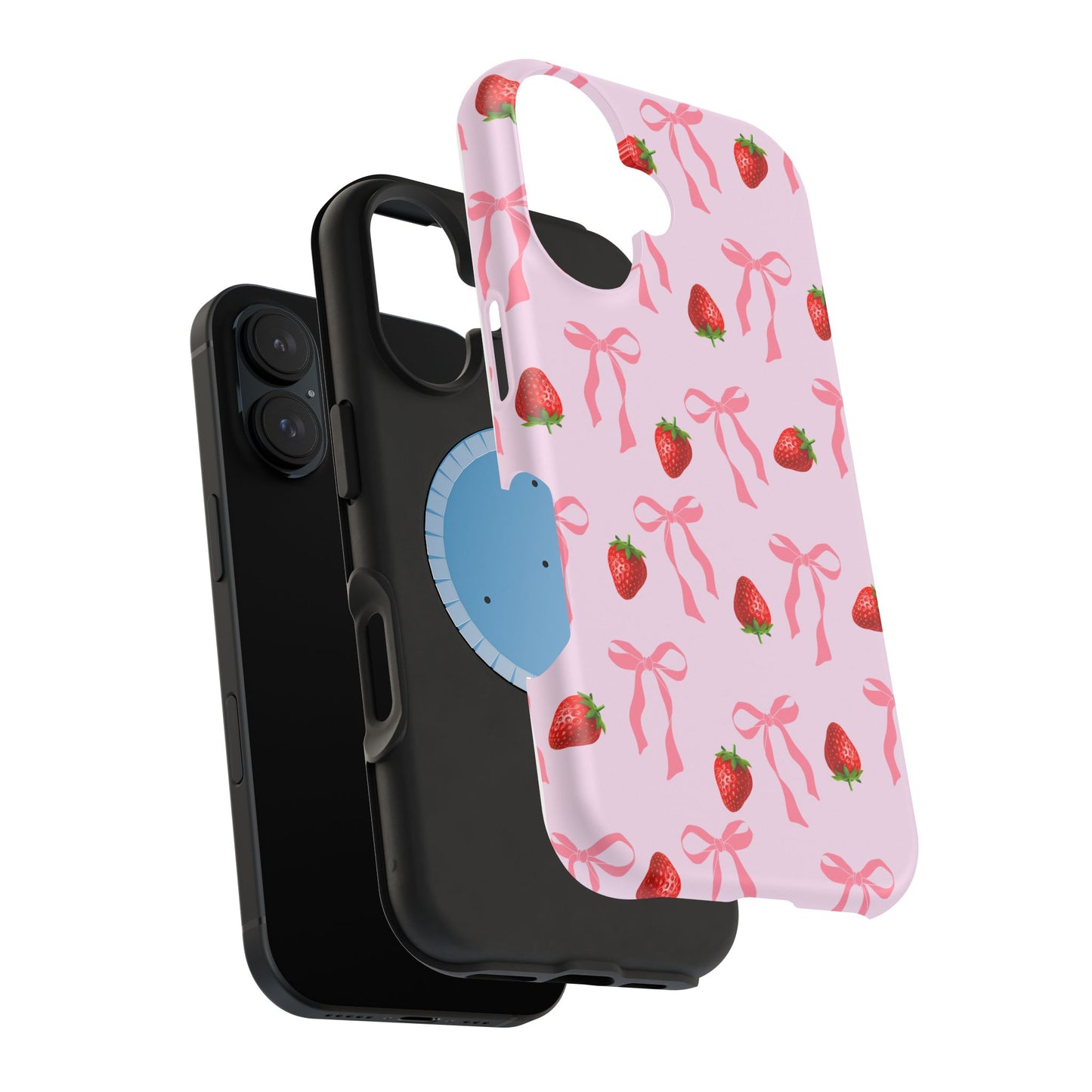 Pink Bow & Strawberry MagSafe iPhone® Case