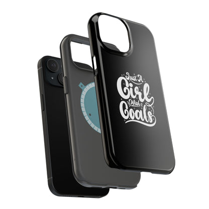Girl with Goals MagSafe iPhone® Case Black