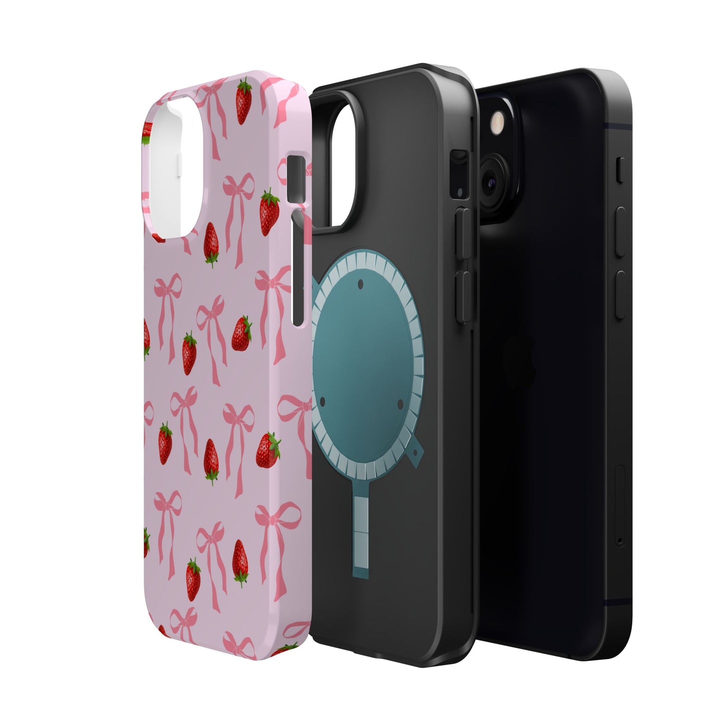 Pink Bow & Strawberry MagSafe iPhone® Case