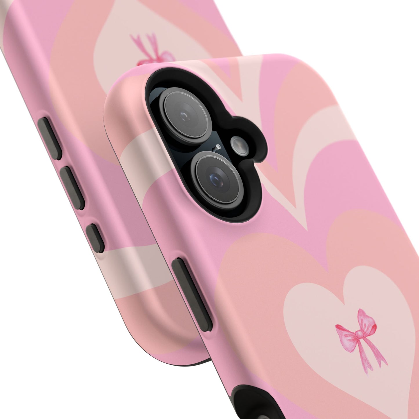 Pink Bow & Big Hearts MagSafe iPhone® Case