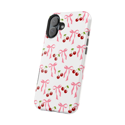 Pink Bows & Cherry MagSafe iPhone® Case