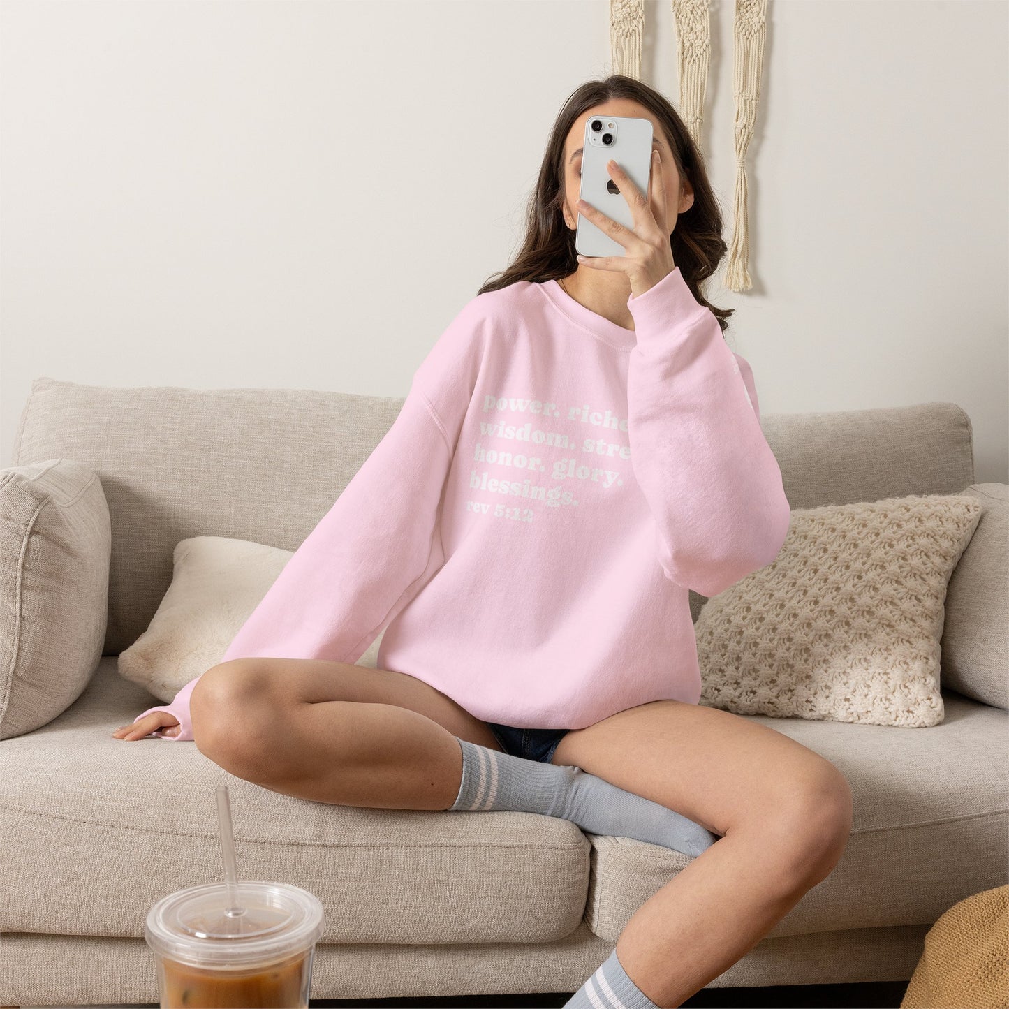 Declaring Your Power. Riches. Wisdom. Strength Crewneck Sweatshirt