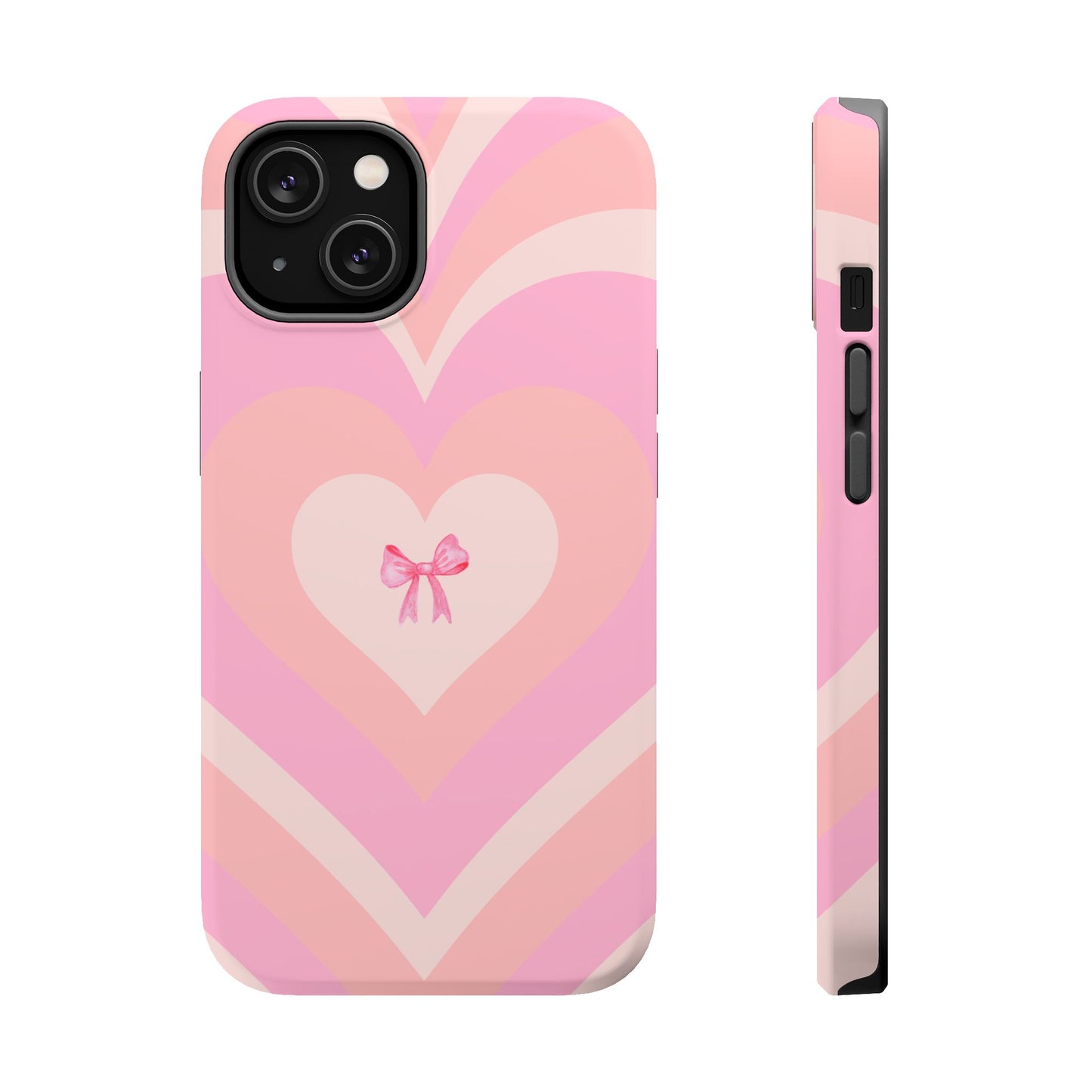 Pink Bow & Big Hearts MagSafe iPhone® Case