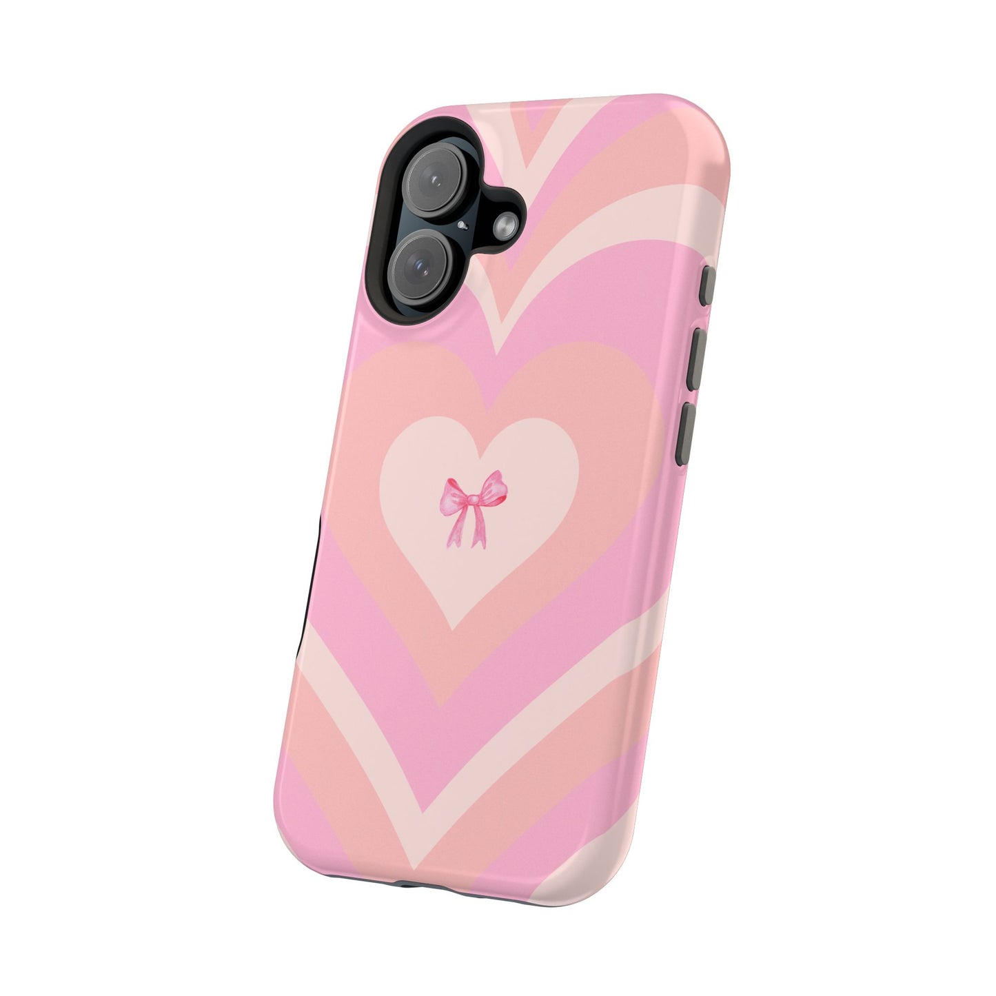 Pink Bow & Big Hearts MagSafe iPhone® Case