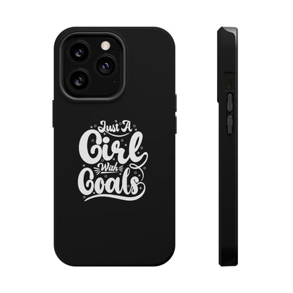 Girl with Goals MagSafe iPhone® Case Black