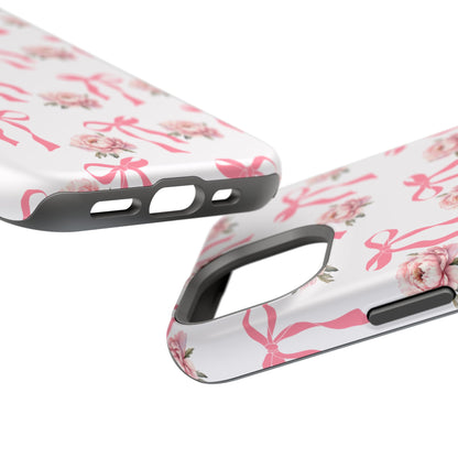 Pink Bow & Flowers MagSafe iPhone® Case