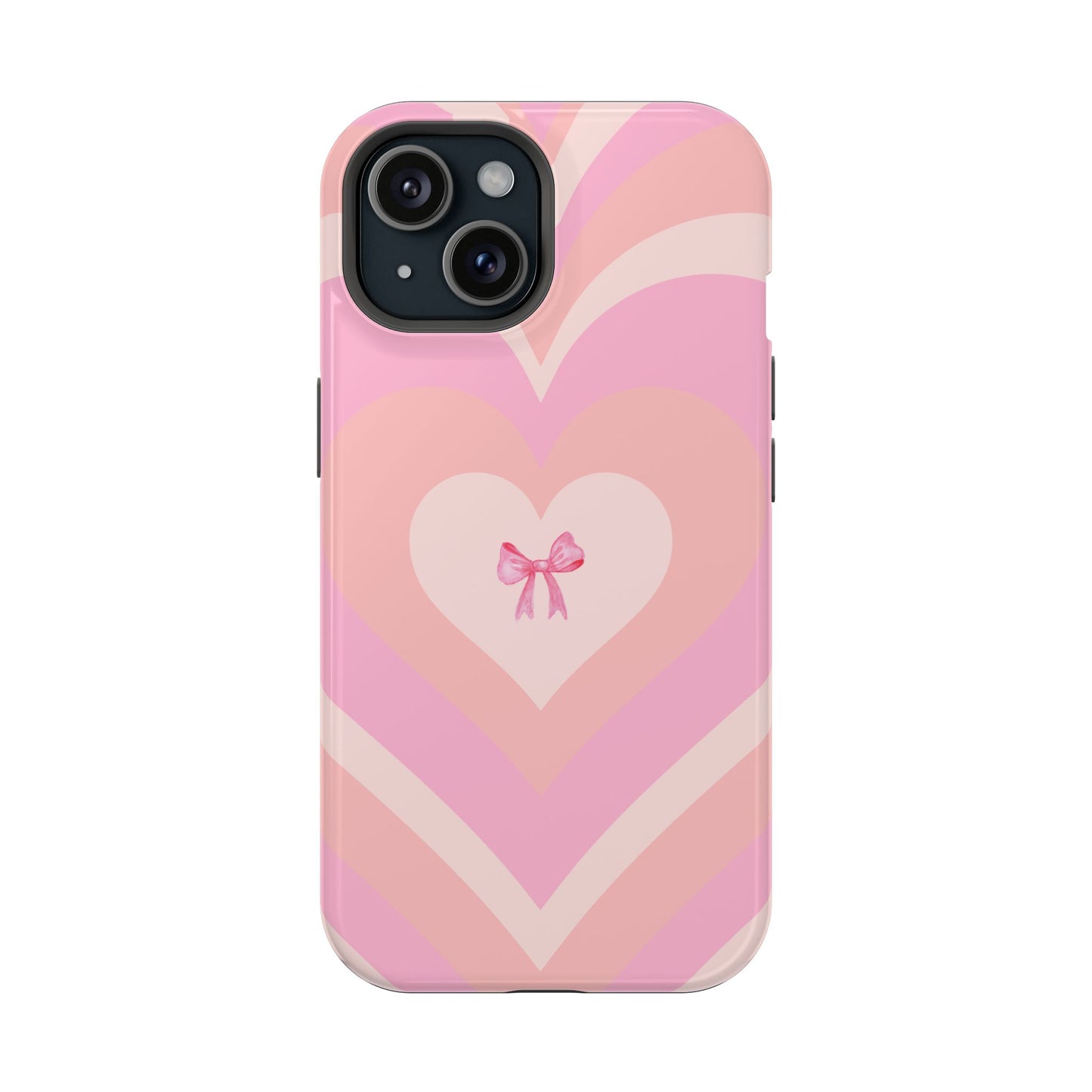 Pink Bow & Big Hearts MagSafe iPhone® Case