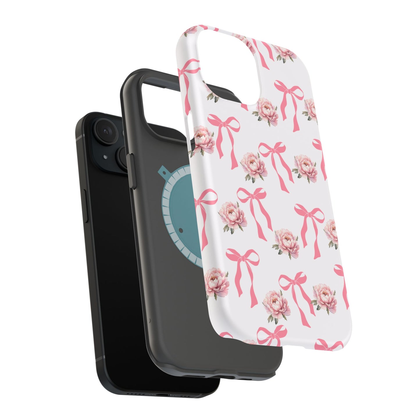 Pink Bow & Flowers MagSafe iPhone® Case