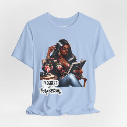 Progress Not Perfection Soft Cotton Tee