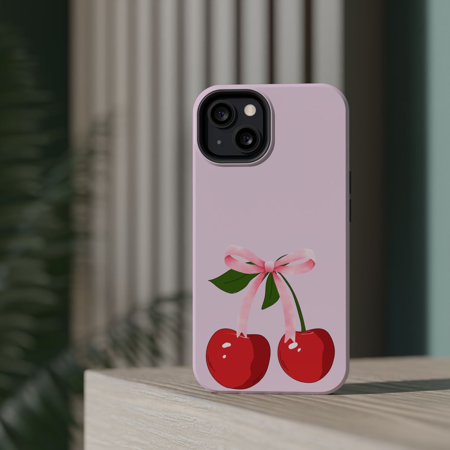 Pink Bow & Cherry MagSafe iPhone® Case