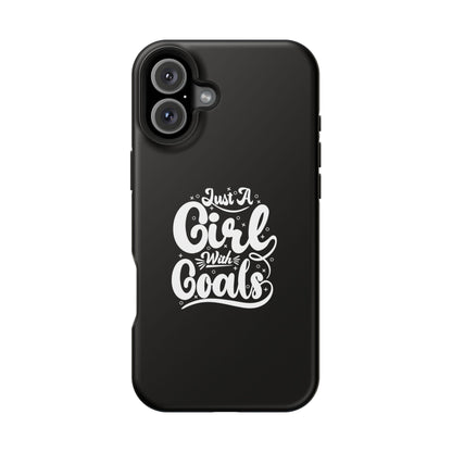 Girl with Goals MagSafe iPhone® Case Black