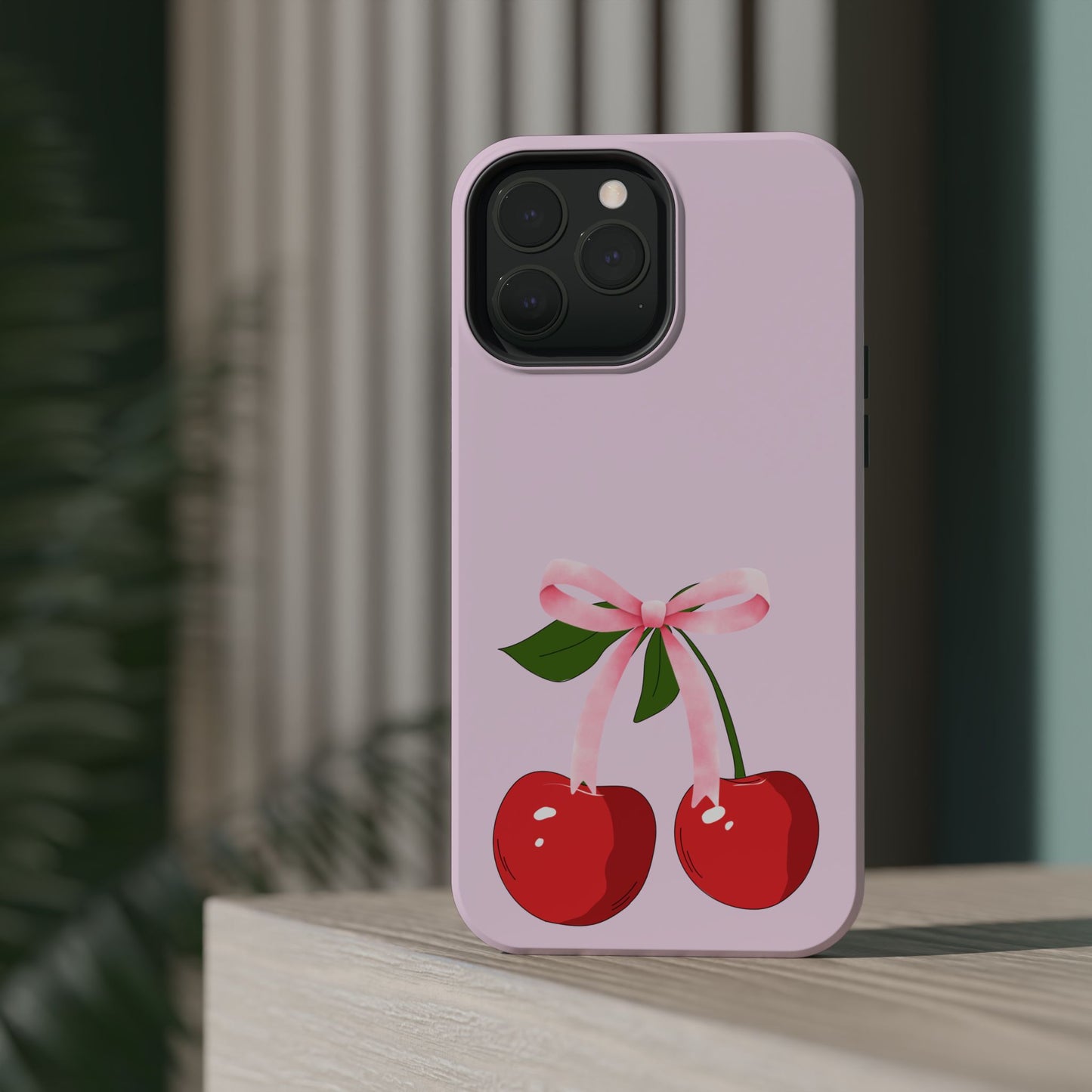 Pink Bow & Cherry MagSafe iPhone® Case