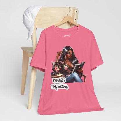 Progress Not Perfection Soft Cotton Tee